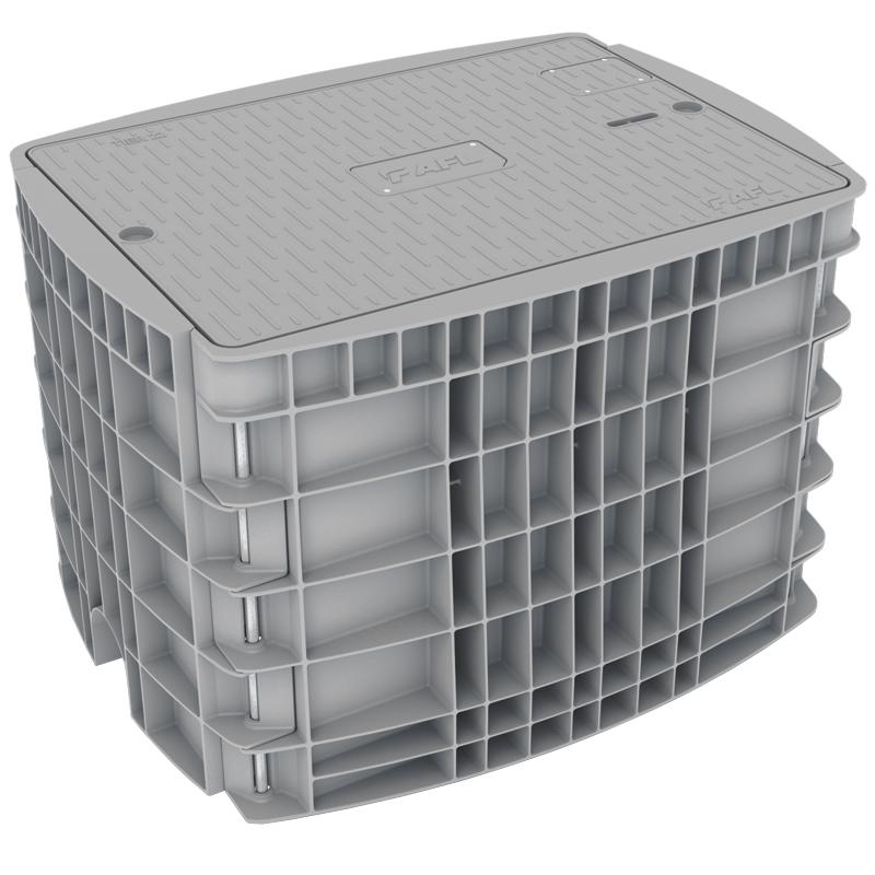 AFL Switchblade Fiber Containment Vault Base & Lid 24'' X 36'' X 24'' Tier 22, Slam Latch, Internal Depth 32 Inch