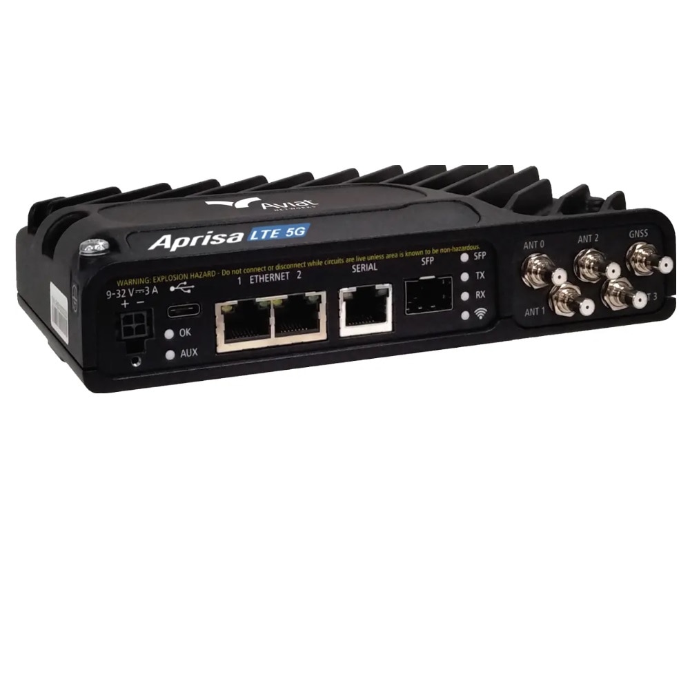Aviat Networks Aprisa LTE FirstNet, Router, LM002, NM01 WiFi, P0, 9-32 / No TP, No Teth, Reg 01