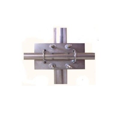 Easy Up Cross Mount for tubing with diameters of 1.25" - 2.00", (1) Lasered Plate (2) Alligator Clamps (2) 4.50" U-bolts, (4) 5/16 Keps Nuts