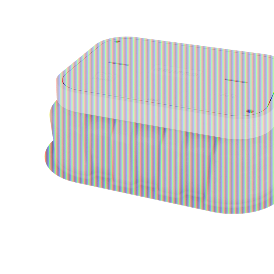 GlasMasters 24x36x24 Assy, Flared FRP Box, Solid Lid, Tier-15, Hex Bolts, Nextstream Logo