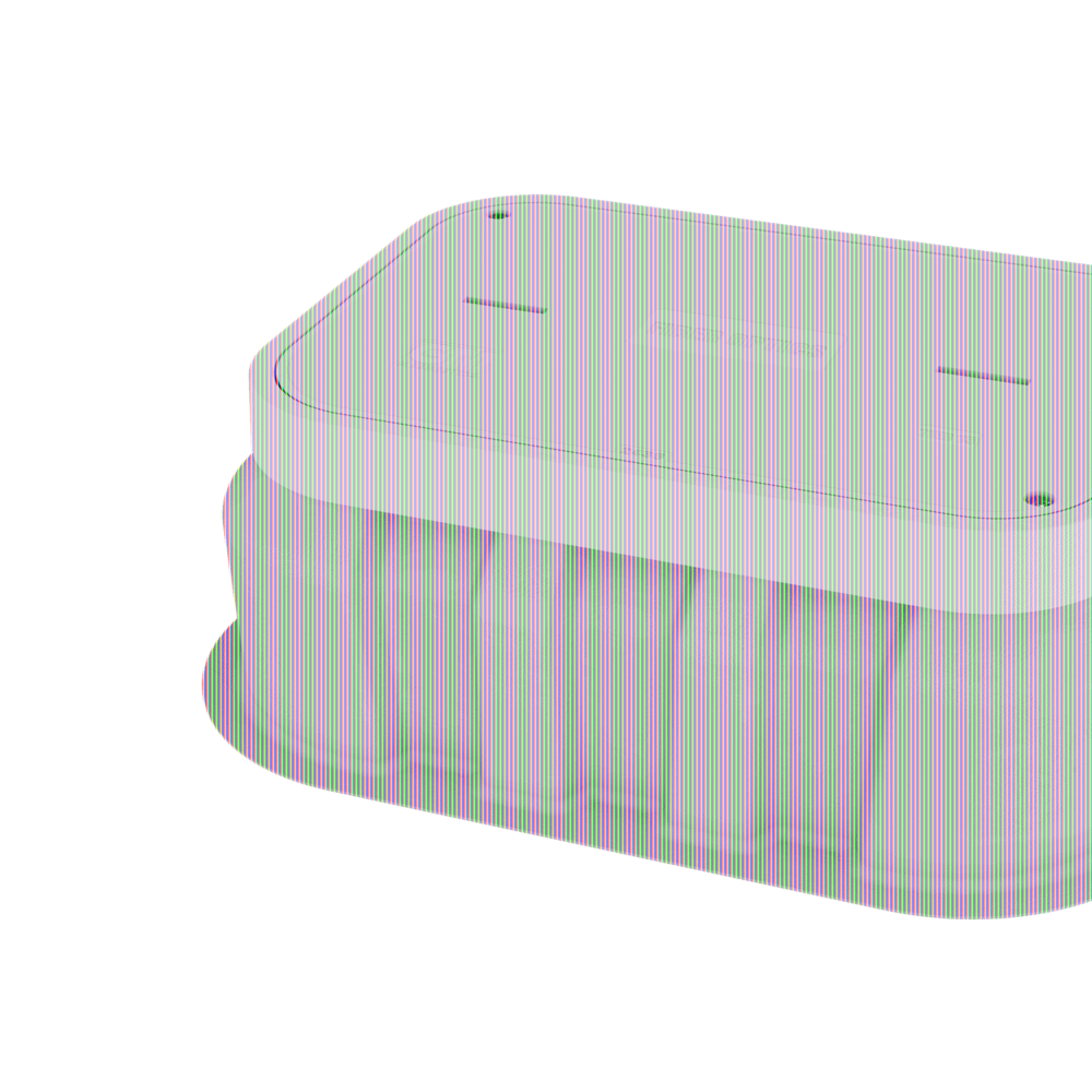 GlasMasters 24x36x24 Tier-22 Vault Assy, Flared Fiberglass Reinforced Plastic Box Assy, Solid Lid, Hex Bolts, Logo Not Specified (4/PLT)