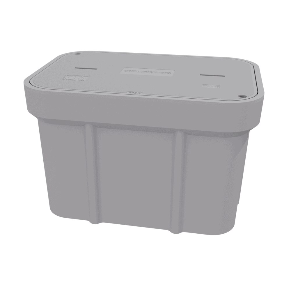 GlasMasters 13x24x18 Assy, Polymer Box, Solid Lid, Hex Bolts, Tier-22, Logo Not Specified (20/PLT)