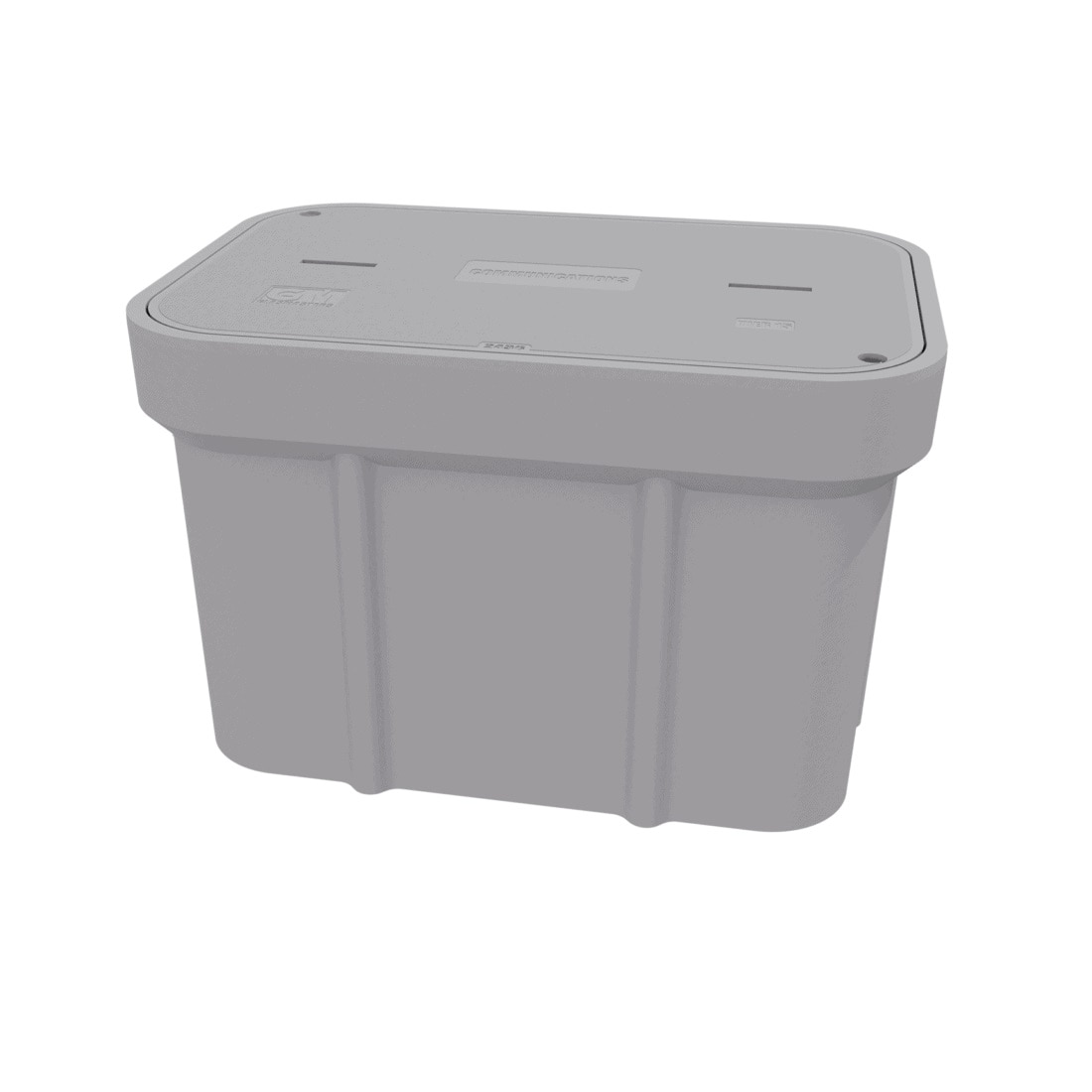 GlasMasters 17x30x24 Tier-22, Vault Assy, Polymer Concrete Solid Lid, Hex Bolts, Logo Vistabeam (9/PLT)