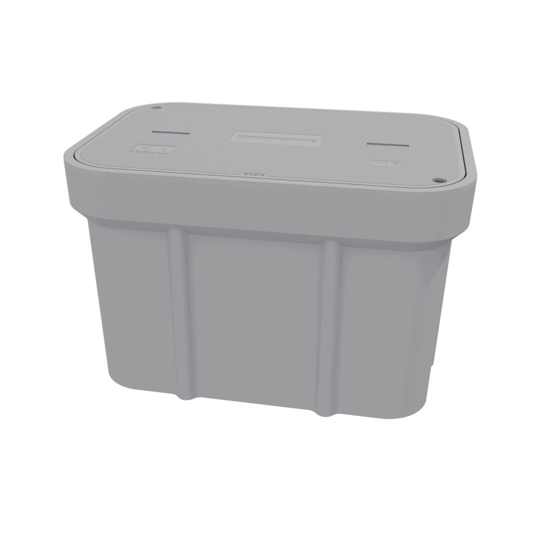 GlasMasters 24x36x24 Tier-22, Vault Assy, Polymer Concrete Solid Lid, Hex Bolts, Logo Vistabeam (6/PLT)