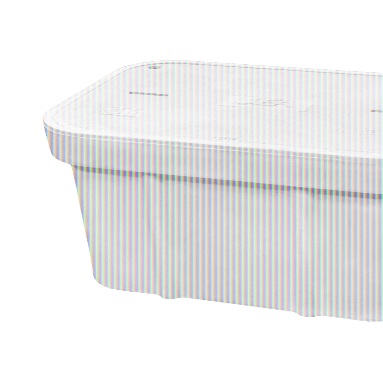 GlasMasters 30x48x24 Tier-22, Vault Assy, Polymer Concrete, Two-Piece Solid Lid, Hex Bolts, Logo Not Specified