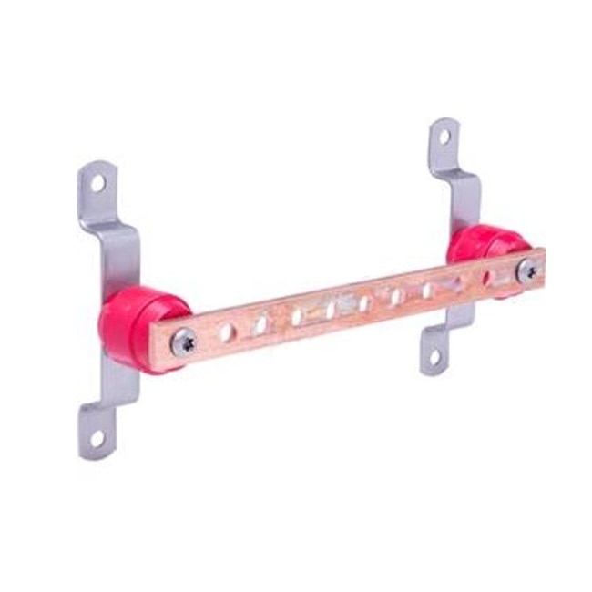 Harger 6 x 1 Inch H-Pattern Insulated Ground Bar 3-Holes