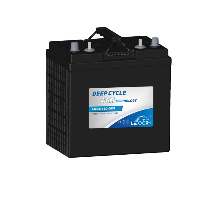 Leoch 8V 182Ah LDC Series AGM Deep Cycle Battery