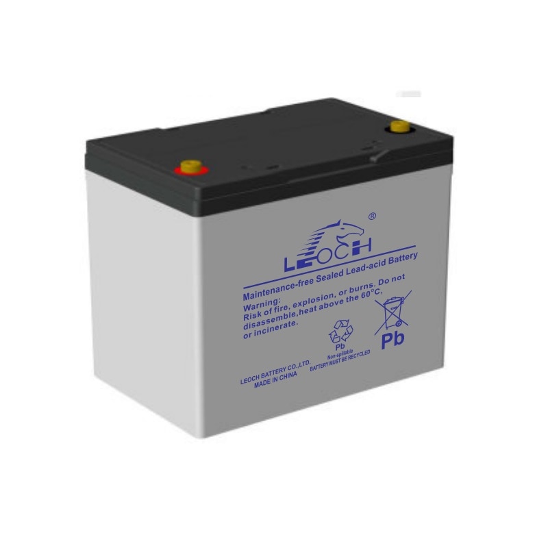 Leoch 12V 75Ah LPL Series VRLA AGM Long Duration Battery