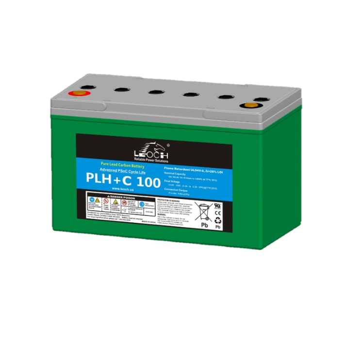 Leoch 12V 100Ah PLH+C Series Pure Lead/Carbon High Cycle Battery