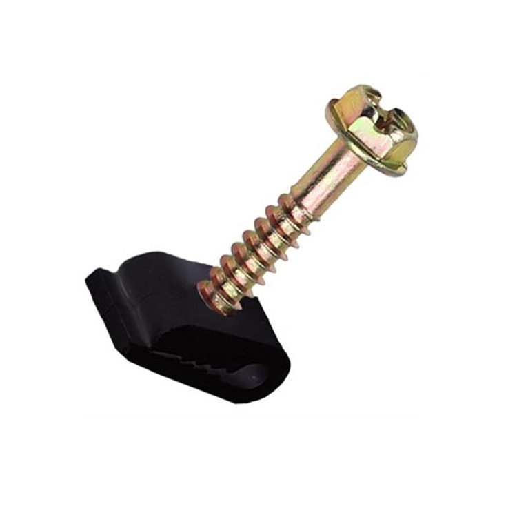 Perfect Vision Grip Clip with Screw, 1/2", Ground Wire, Blk, 100 bag