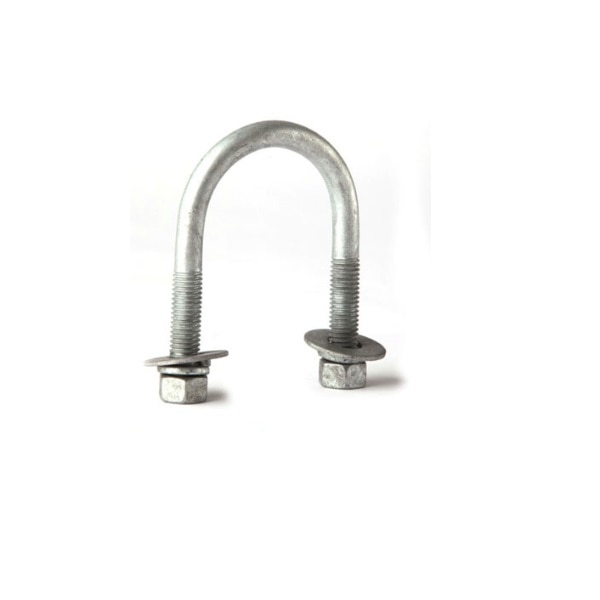 Perfect Vision Galvanized U Bolt Assembly, 1/2" x 4-5/8" x 6"
