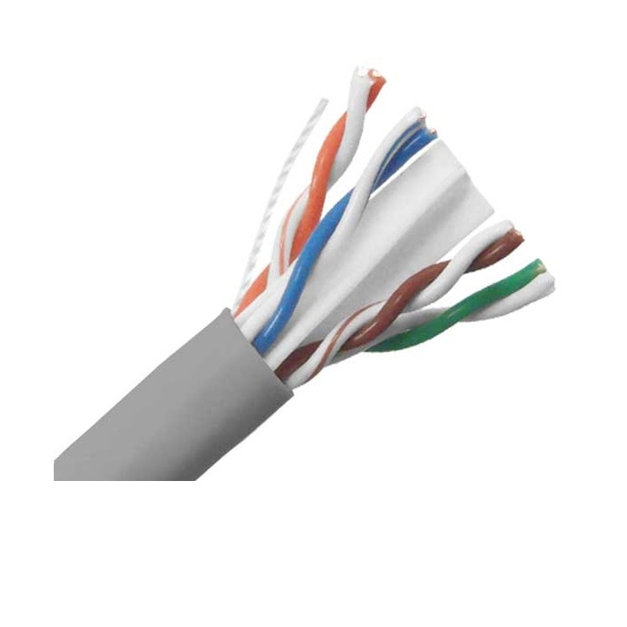 Primus Cable CAT6A Bulk Cable - 10G, (U/UTP) CMP, 23AWG 8/C Solid BC, (UL/ETL), 1000' Wooden Spool - Gray