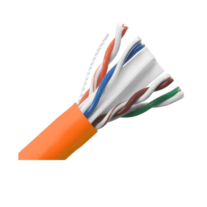 Primus Cable CAT6A Bulk Cable - 10G, (U/UTP) CMP, 23AWG 8/C Solid BC, (UL/ETL), 1000' Wooden Spool - Orange