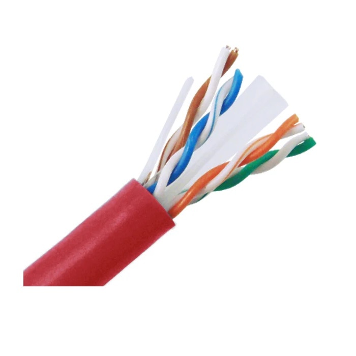 Primus Cable CAT6A Bulk Cable - 10G, (U/UTP) CMP, 23AWG 8/C Solid BC, (UL/ETL), 1000' Wooden Spool - Red