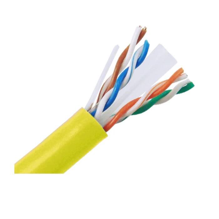 Primus Cable CAT6A Bulk Cable - 10G, (U/UTP) CMP, 23AWG 8/C Solid BC, (UL/ETL), 1000' Wooden Spool - Yellow