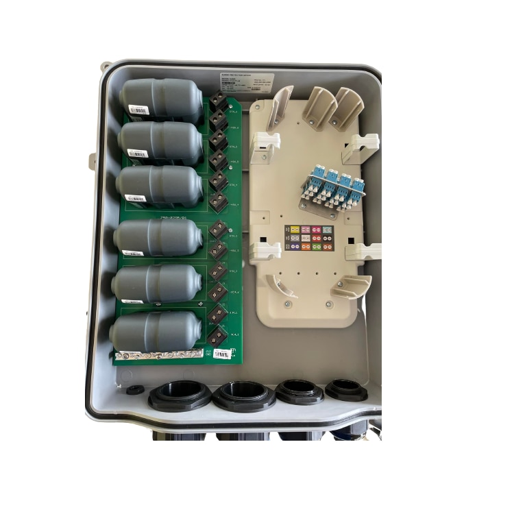Raycap Junction Box with slots for (6) OVP (OVPs not