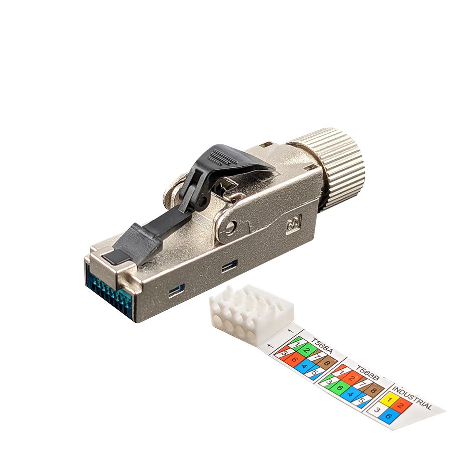 Simply45 10G Rated RJ45 Toolless Shielded Field Plug for Cat6/6a