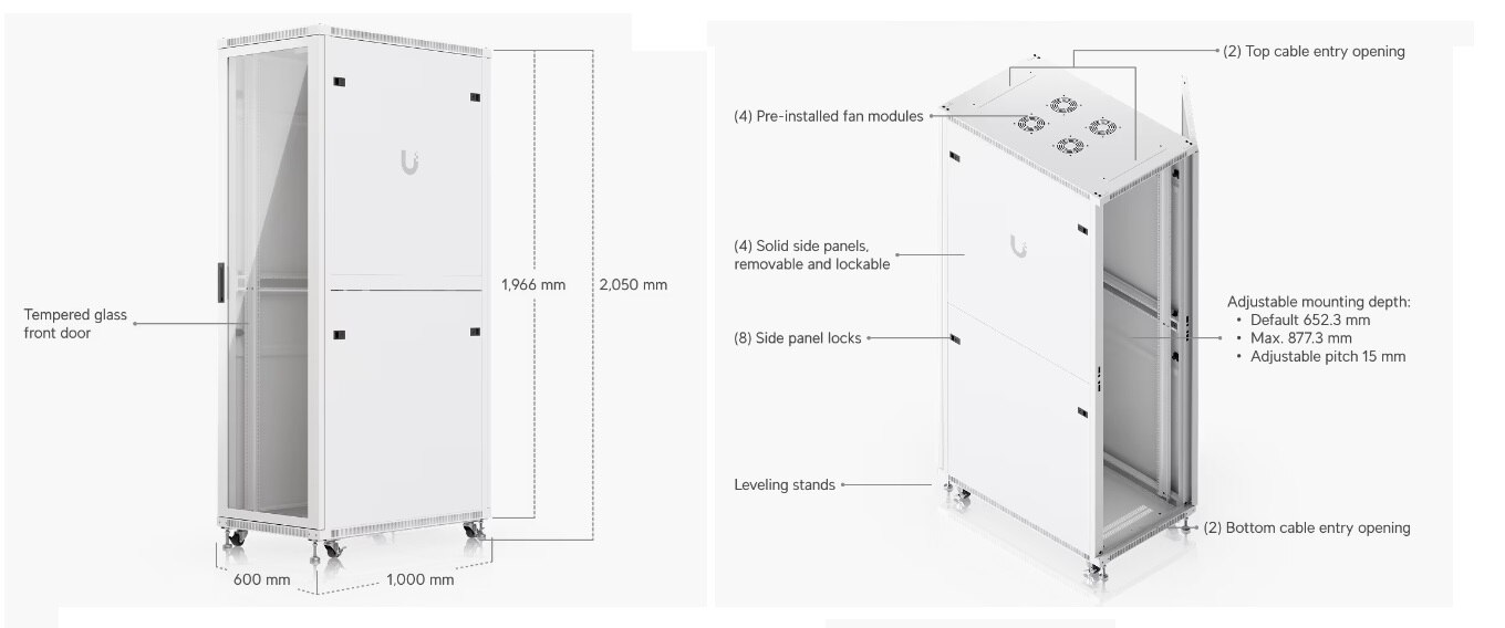 Unifi Home Network Rack Ubiquiti Networks UniFi 42U Rack Cabinet