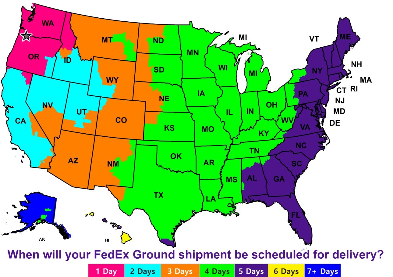 Kalama FedEx Ground Transit Map
